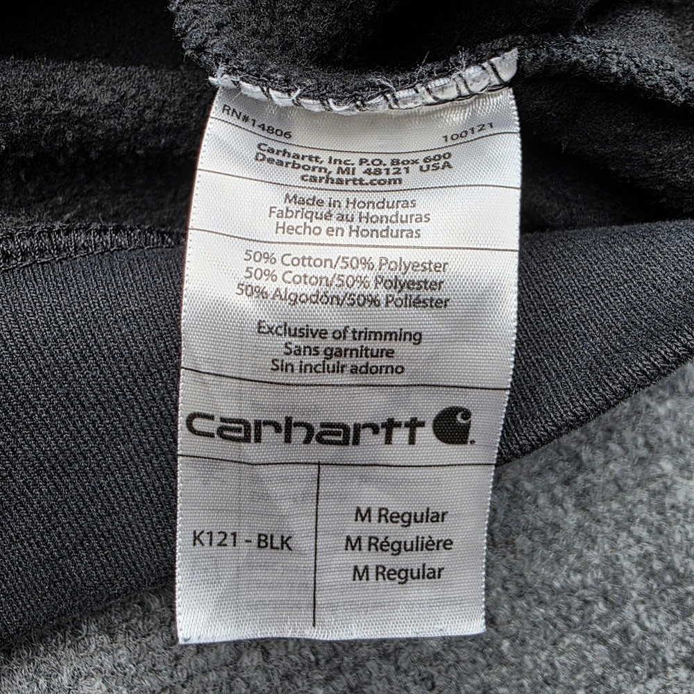 Carhartt K121 FedEx Freight Hoodie Men's Medium Regular Black Workwear Pullover - Picture 5 of 6